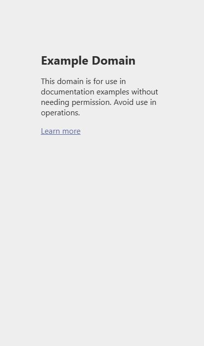Example Domain captured from the Codex in-app browser after the configuration change